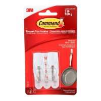 Command Hook 17065 Medium White Wire, Pack of 2